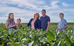 Family in field